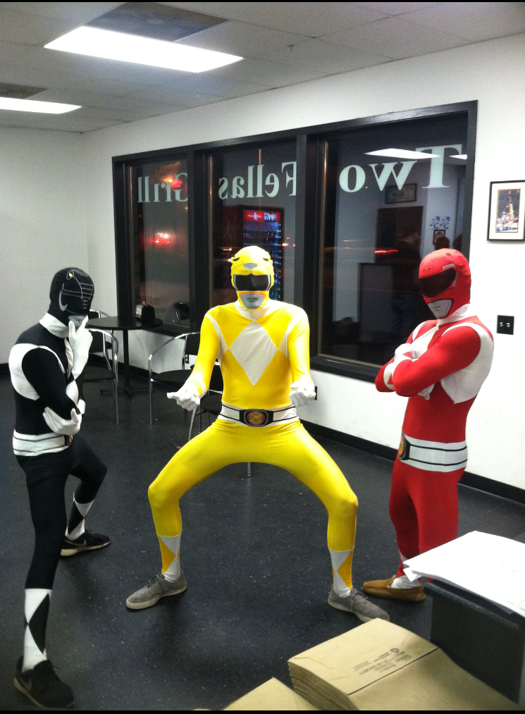 power rangers at two fellas